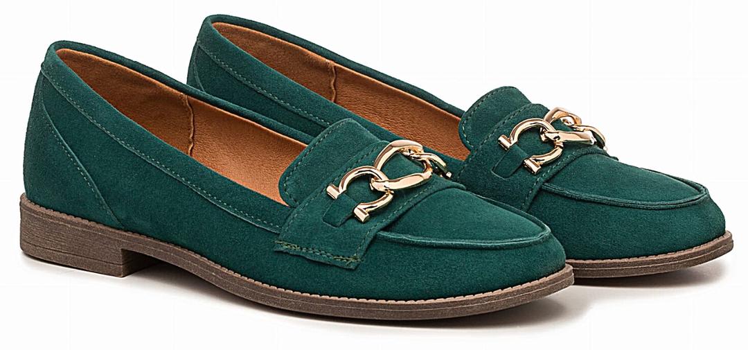 Nina - Womens slip on loafer shoes - Reindeer Leather