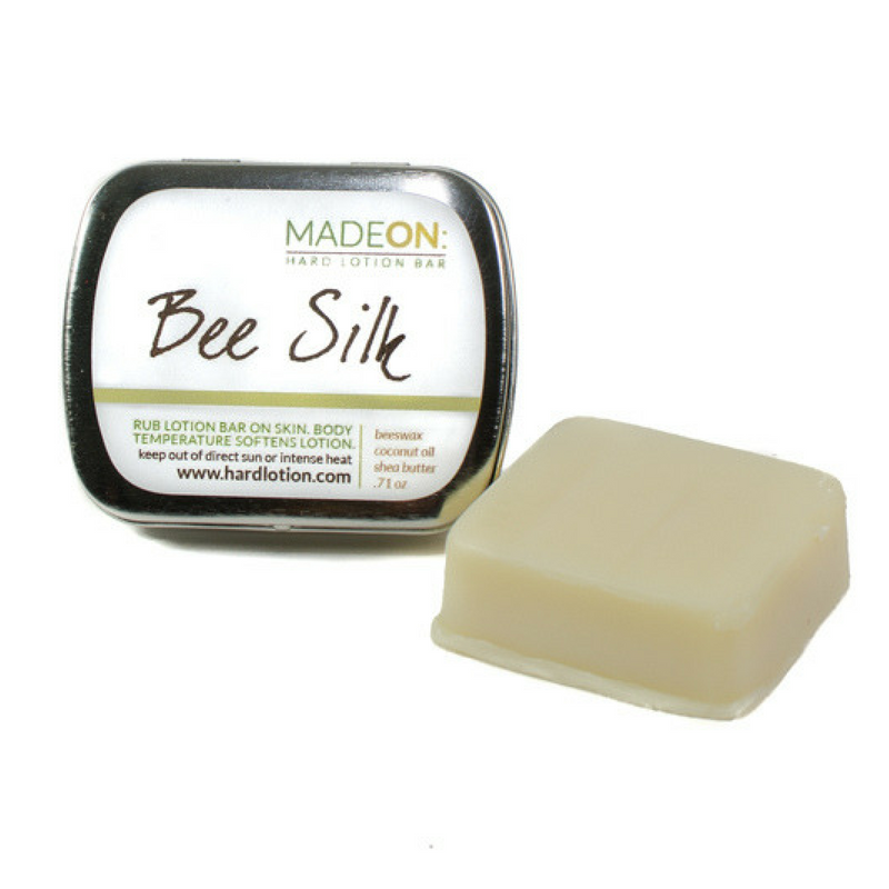 Beesilk lotion bar in tin by madeon