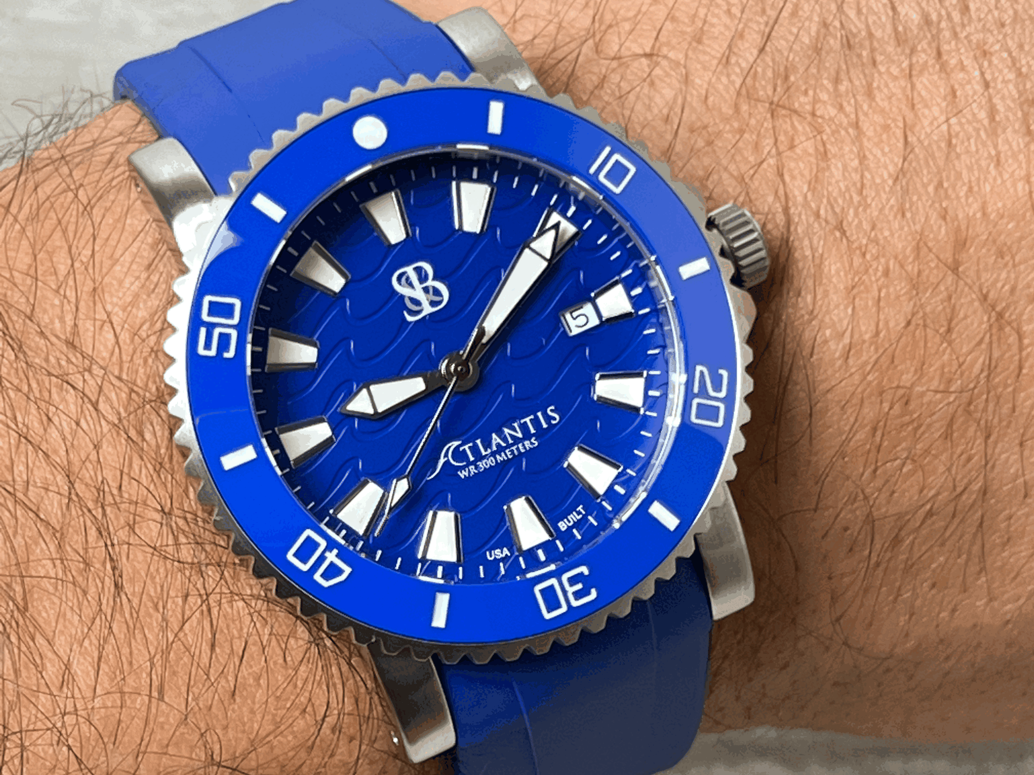 Atlantis Sport Men's Blue Dive Watch Smith & Bradley Watches