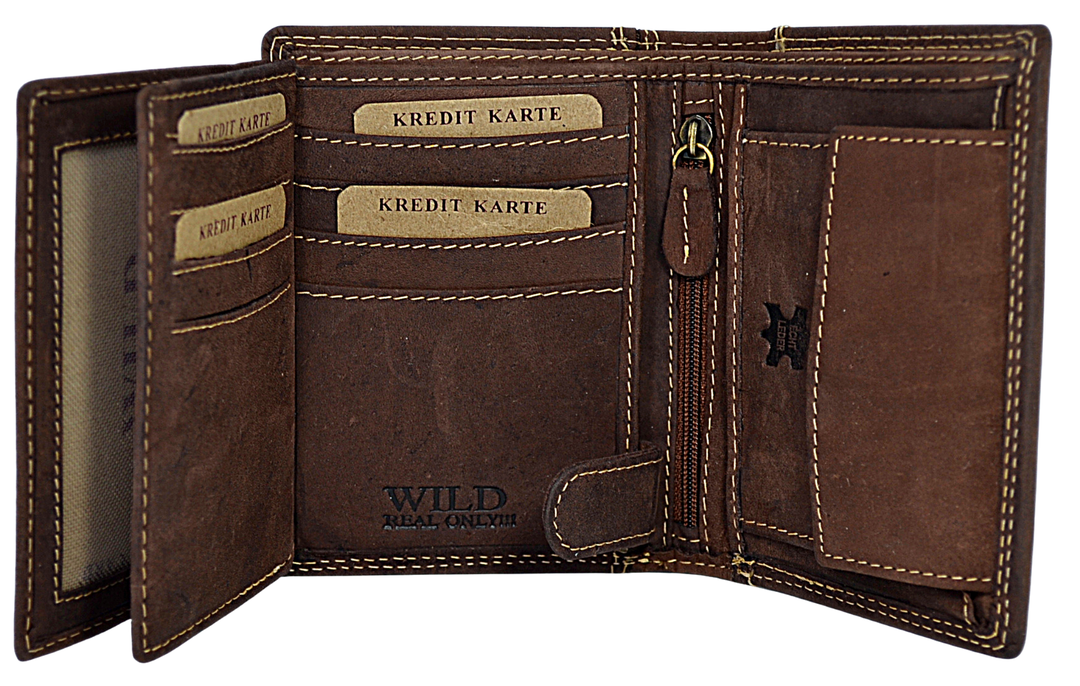 Real - Mens handmade leather wallet - Reindeer Leather