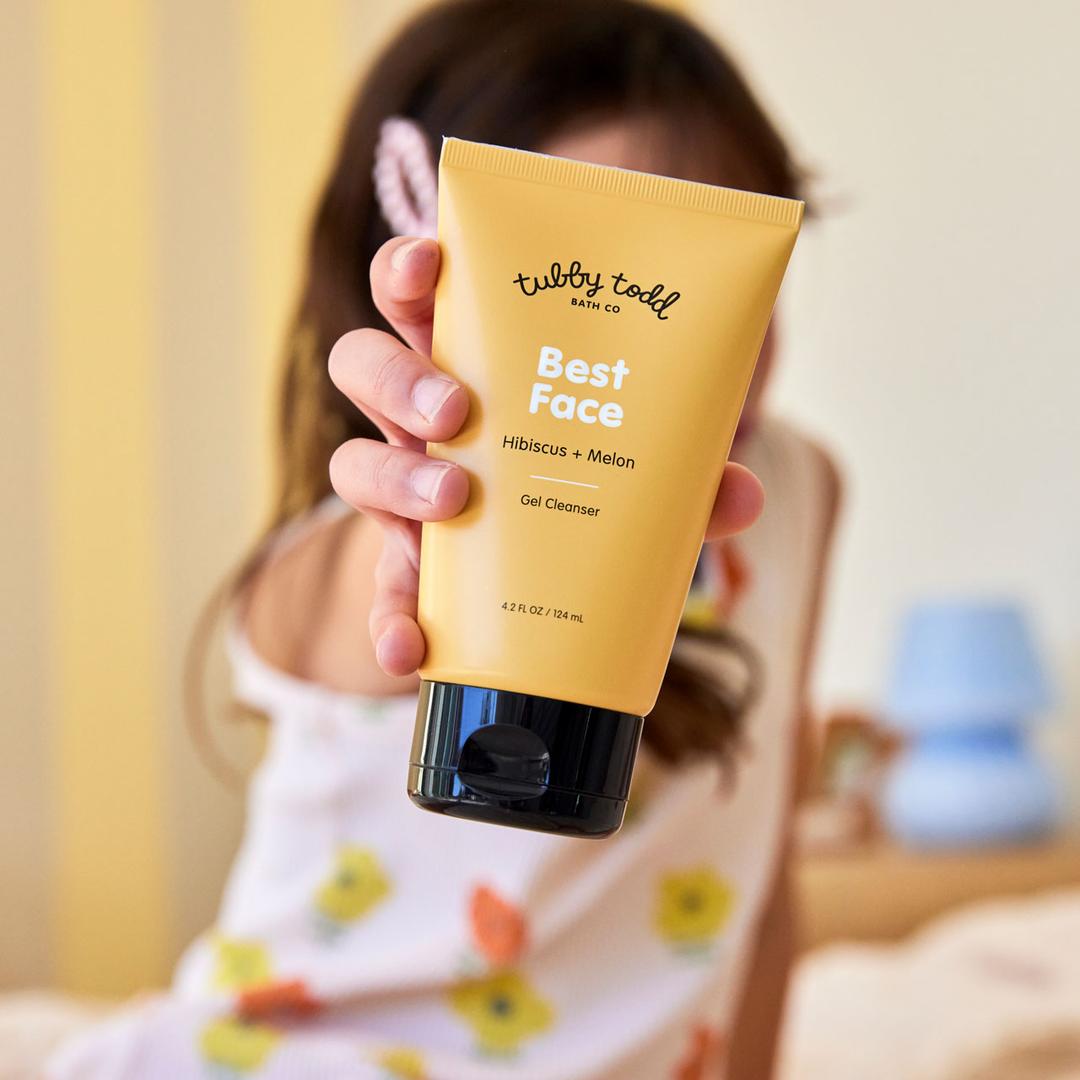 Young girl holding Best Face Wash