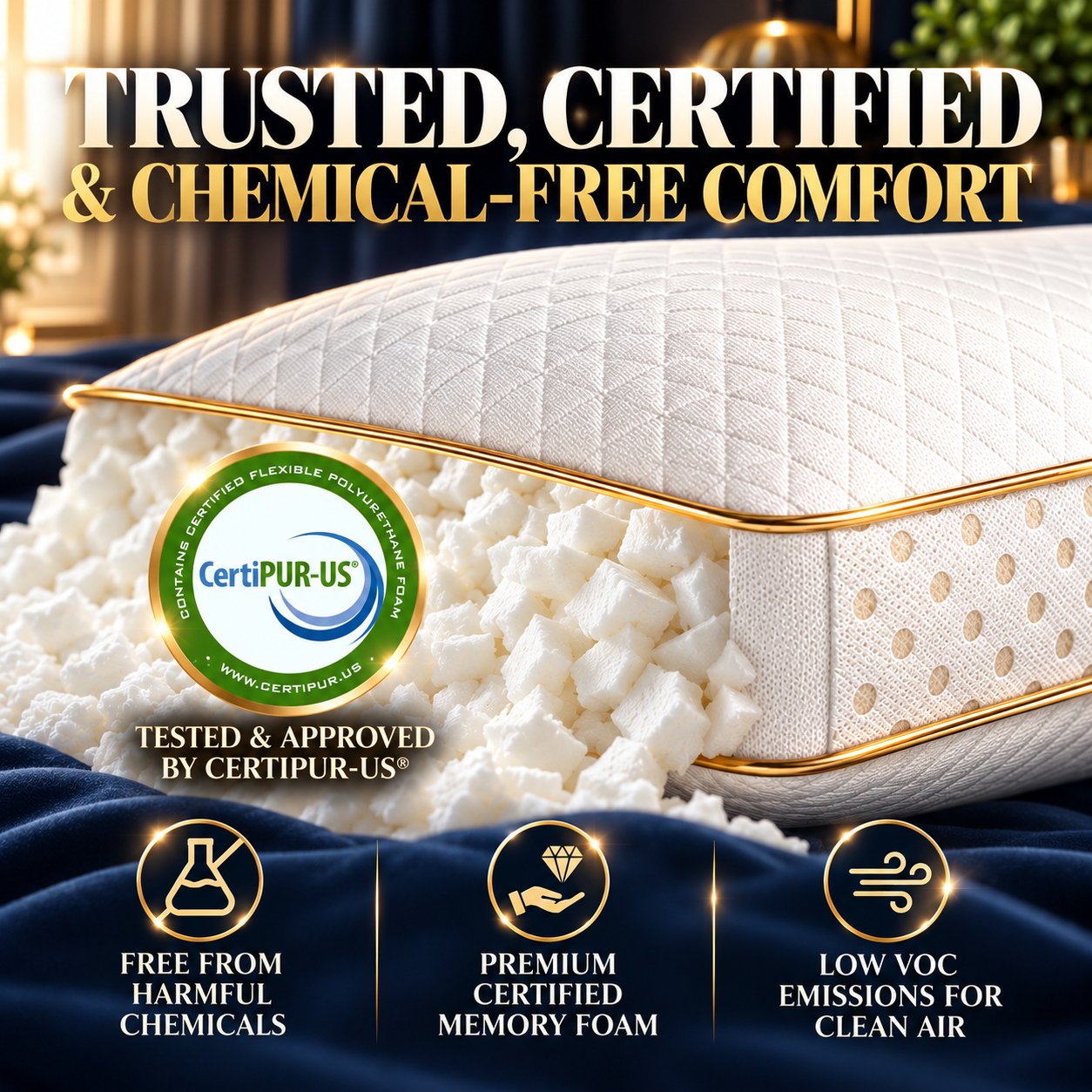 AirFlowPRO Shredded Memory Foam Pillow