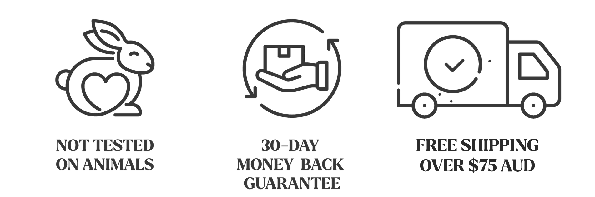 not tested on animals, 30 days money back guarantee, free shipping 3