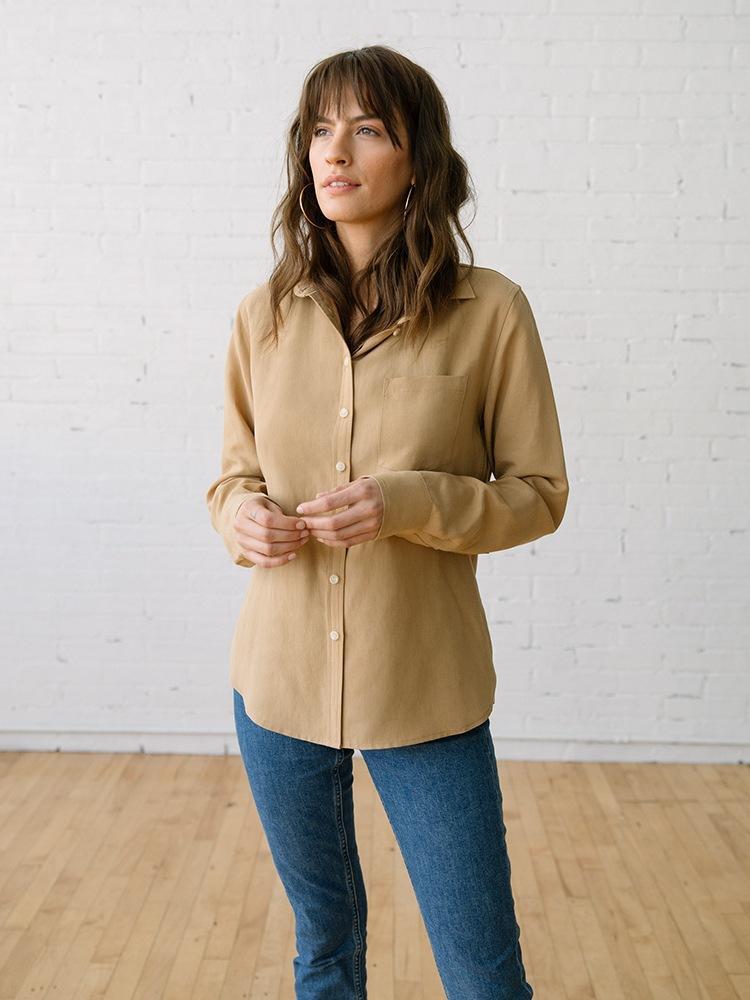 101 Button Up Sand