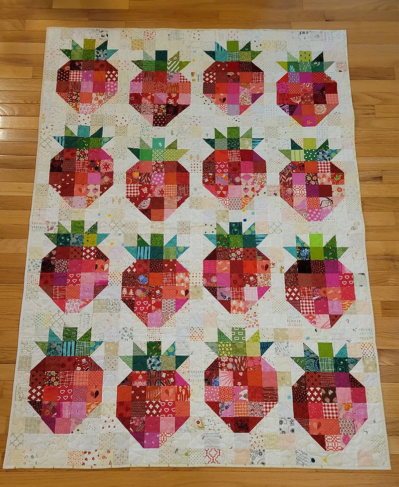 scrappy strawberries quilt
