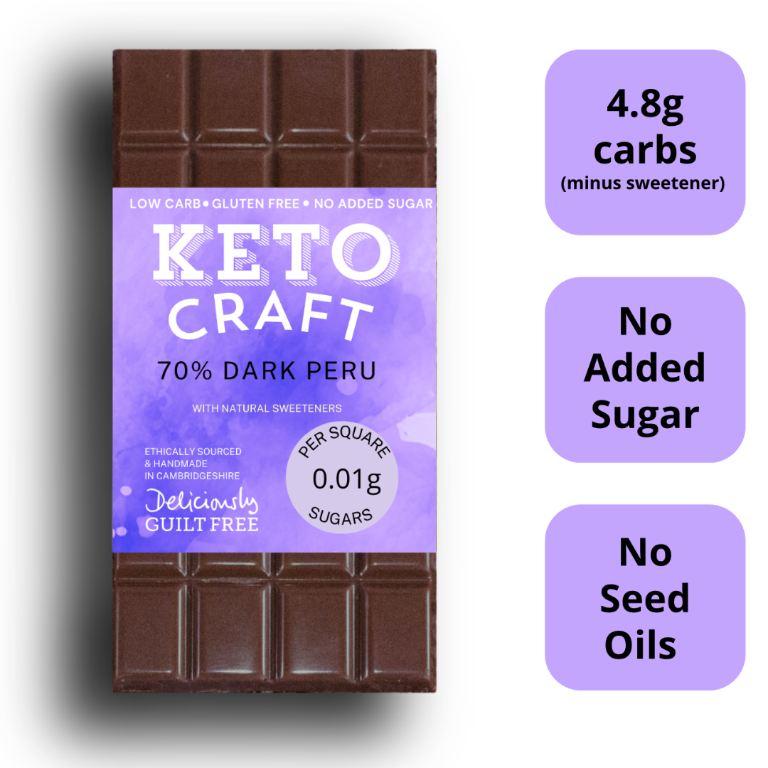 Keto 70% Dark Chocolate 100g bar