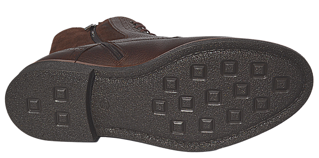 Lucas - Mens firm grip rubber sole shoes - Reindeer Leather