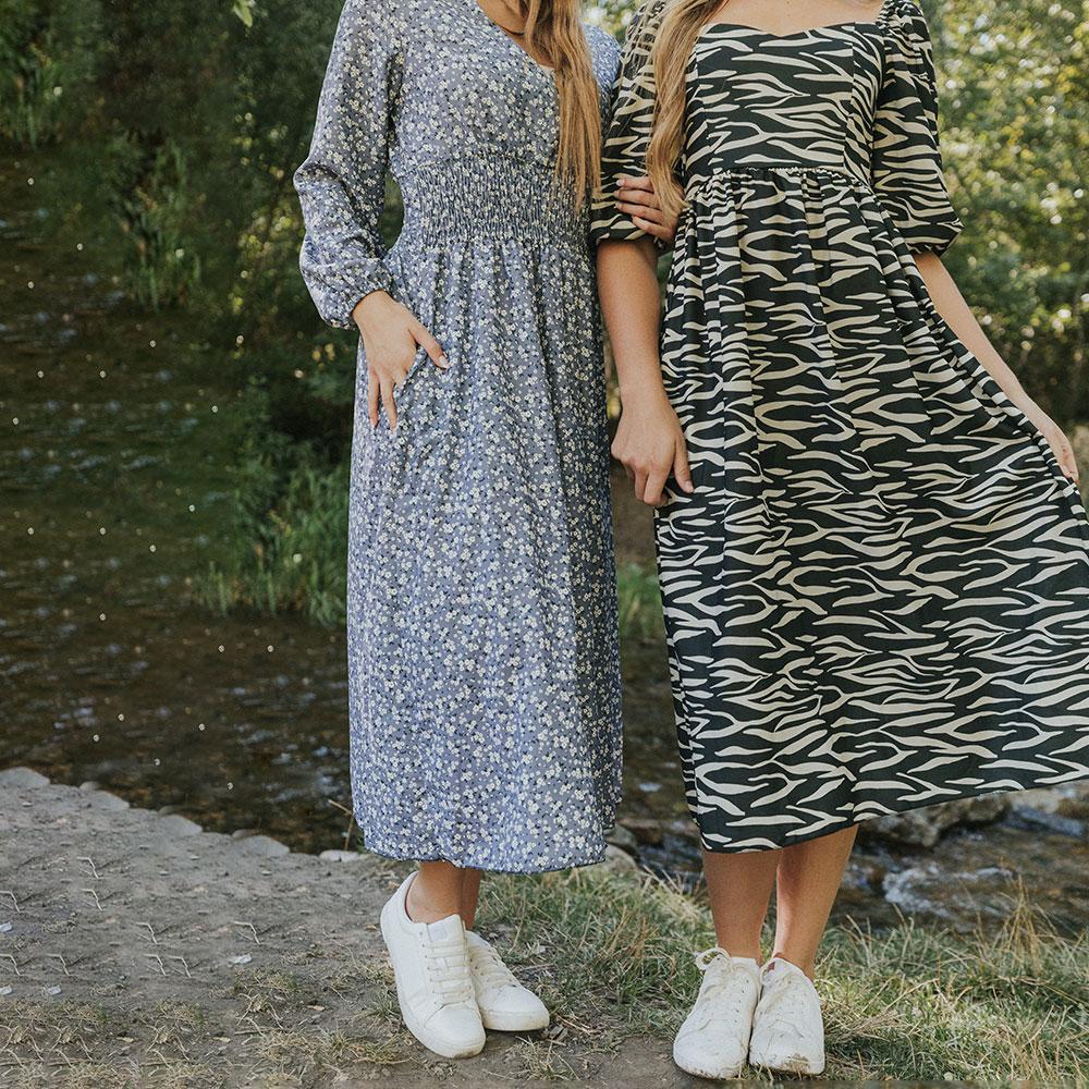 Emily Dress (Floral Blue)