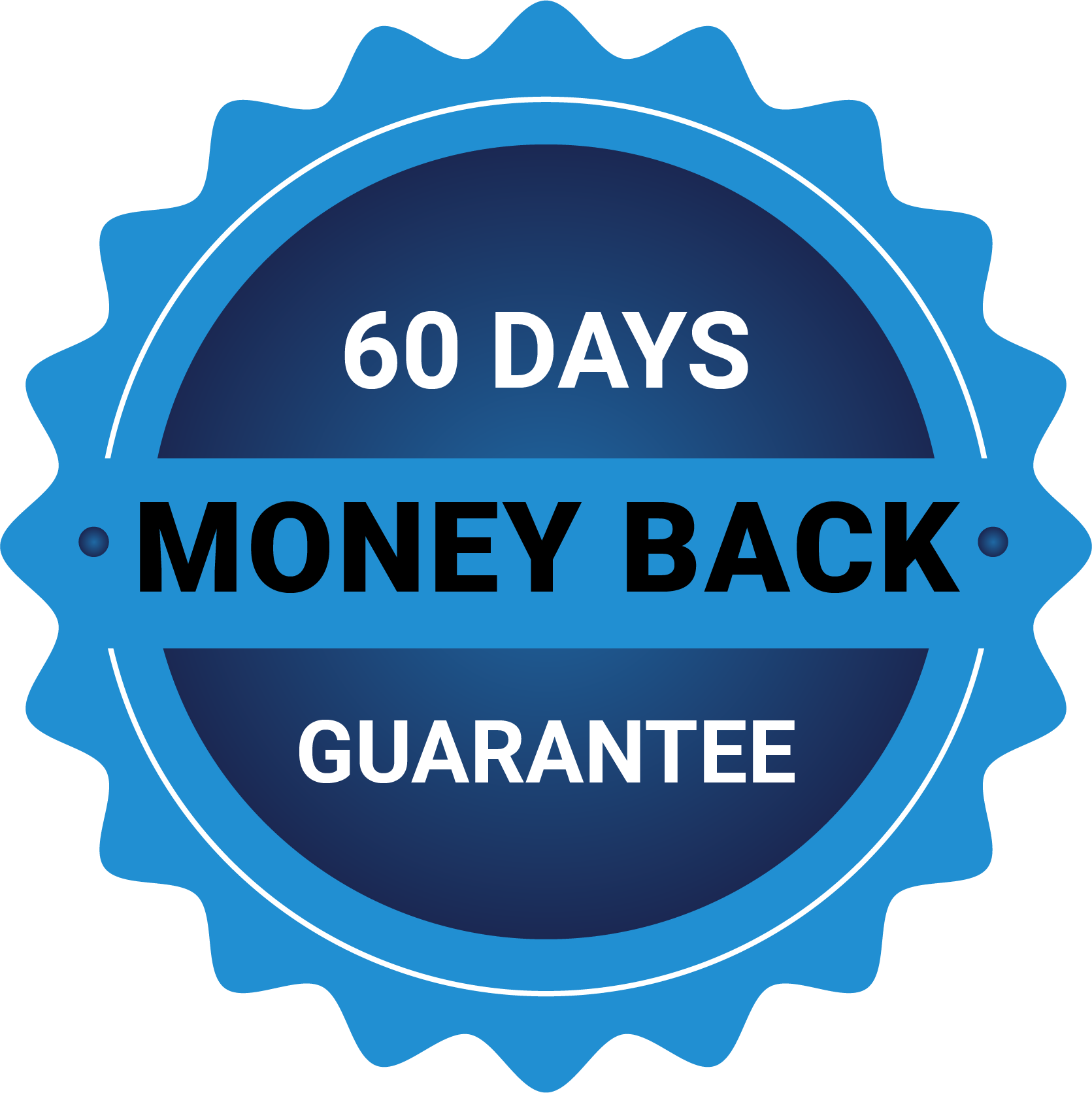 60 day money back guarantee