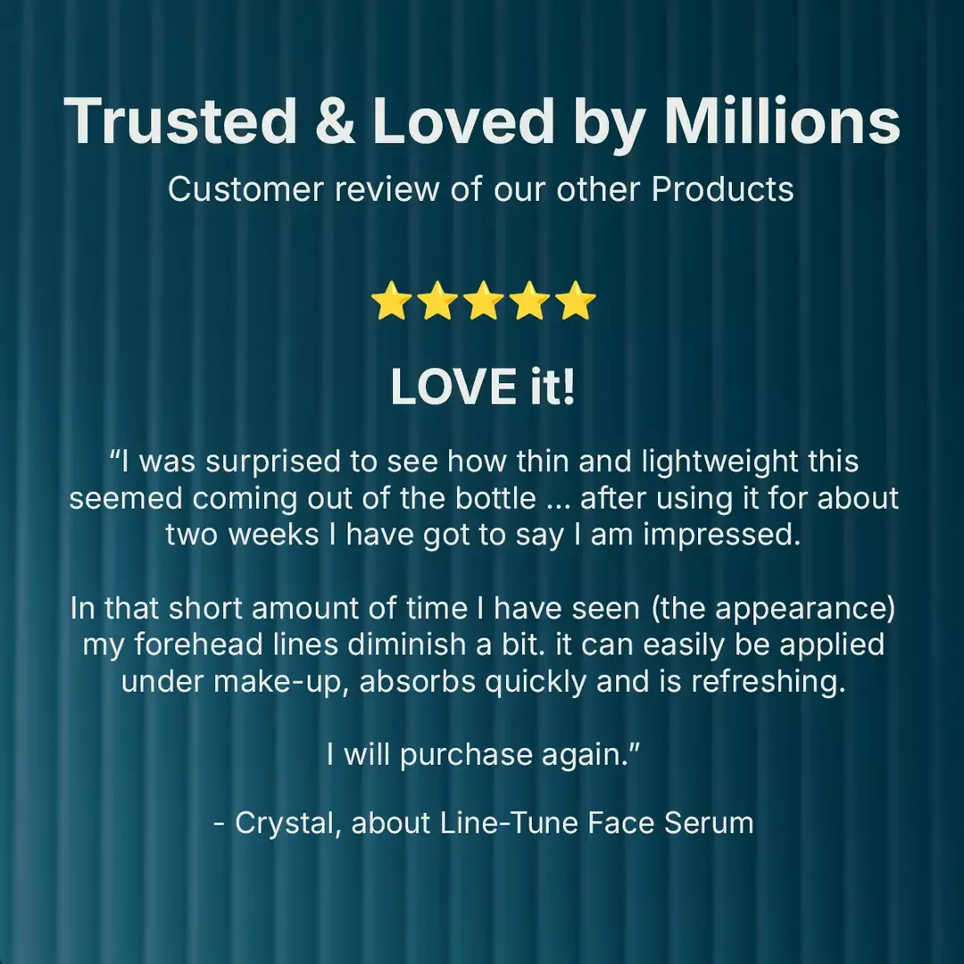 Line tune face serum testimonial
