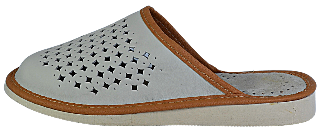 Allegra - Women handmade leather slippers - Reindeer Leather
