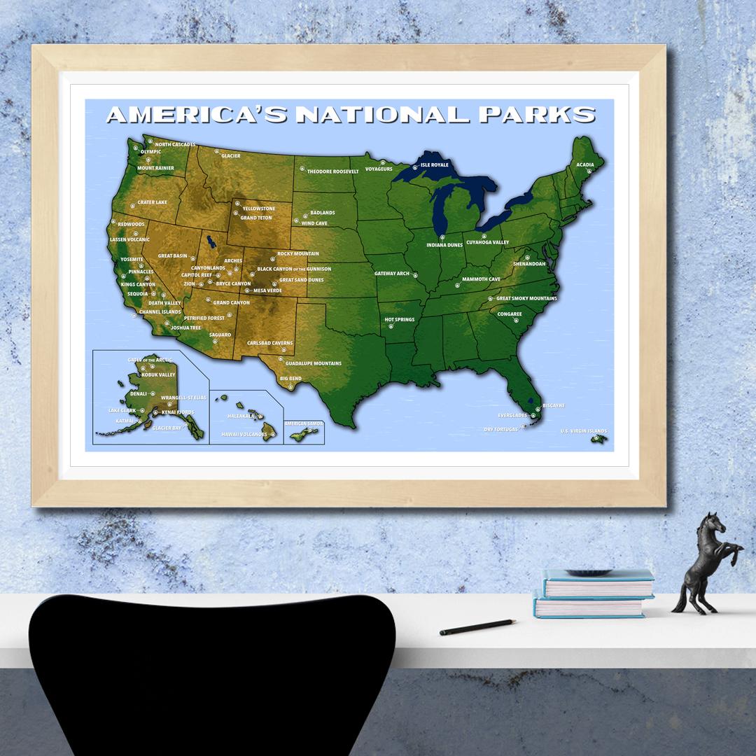 America's National Parks Map