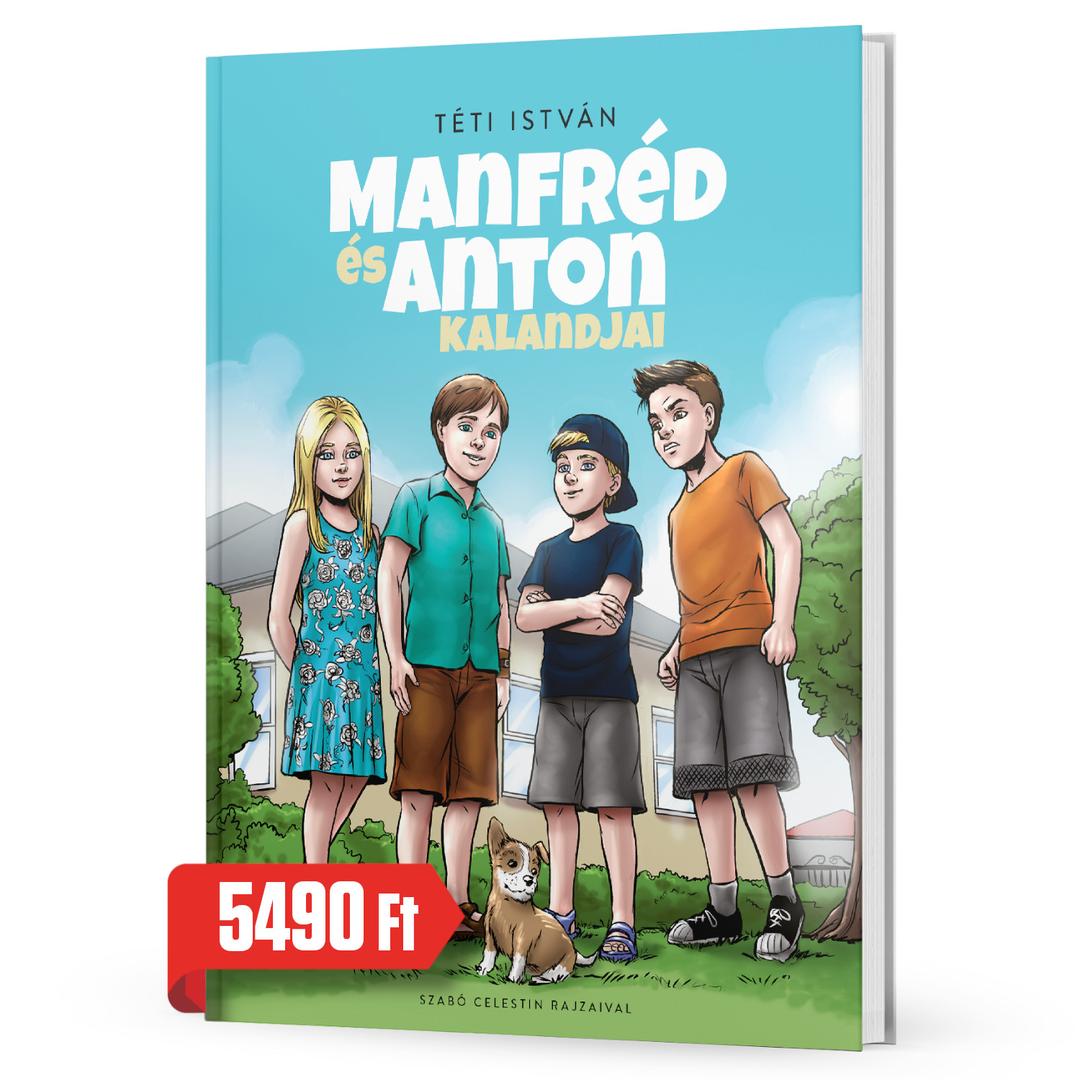 Manfréd és Anton kalandjai – könyv, keményfedeles, 108 oldal