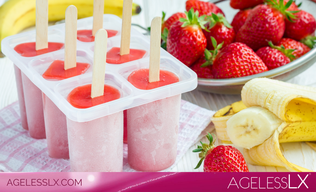 Strawberry Banana Coconut Pops