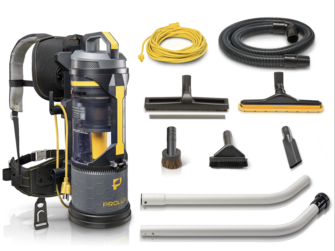 Prolux 2.0 Commercial Bagless Upright Backpack Vacuum with Deluxe 1 1/2 inch Tool Kit