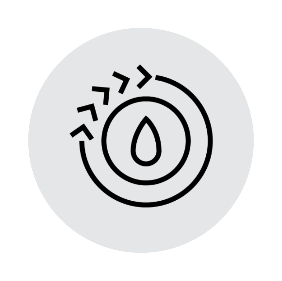 Blood droplet in a circle icon