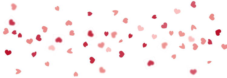 plein de coeurs rouges et roses