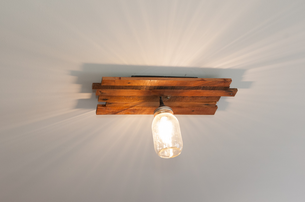 Solid Wood Planks Light Fixture