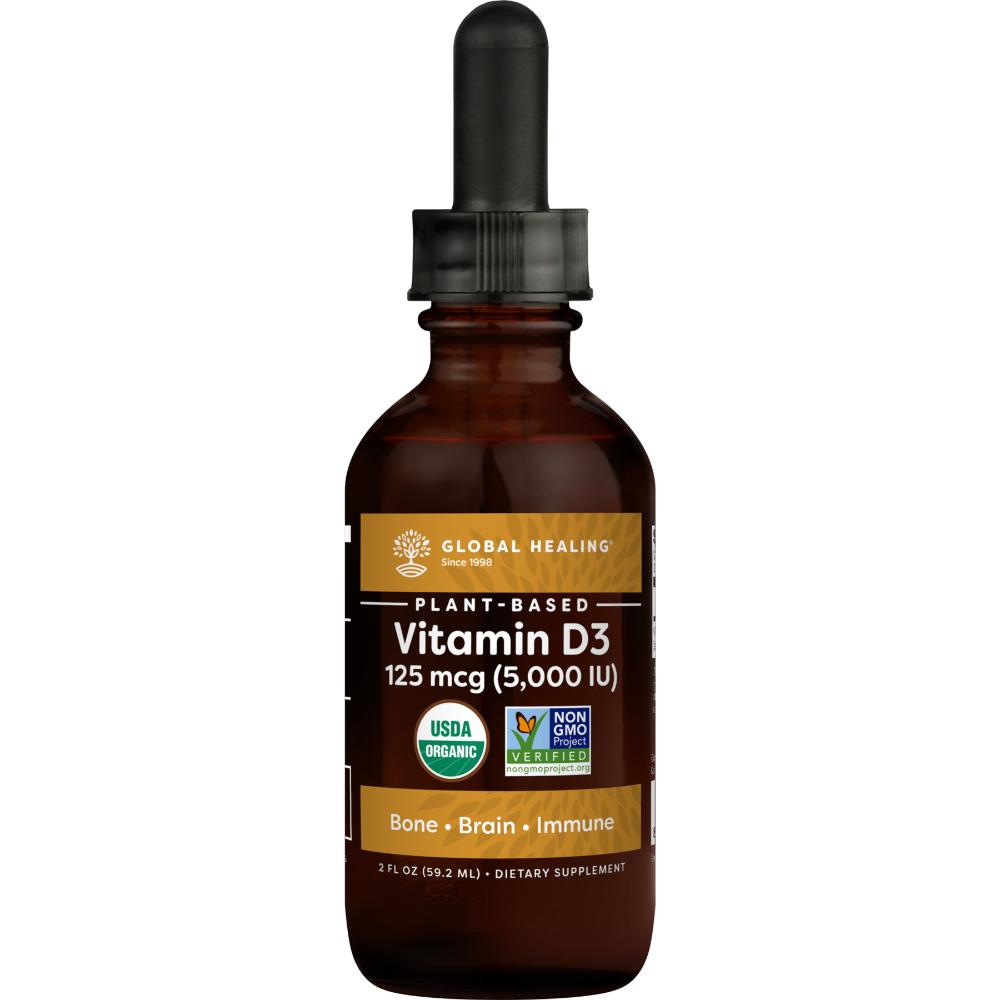 Global Healing Vitamin D3 bottle Front