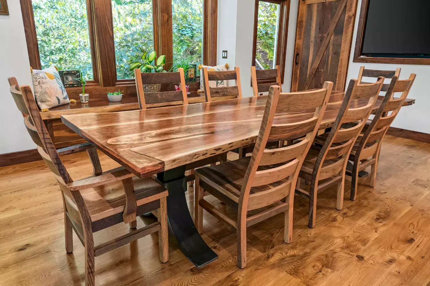 Custom Epoxy River Modern Dining Table