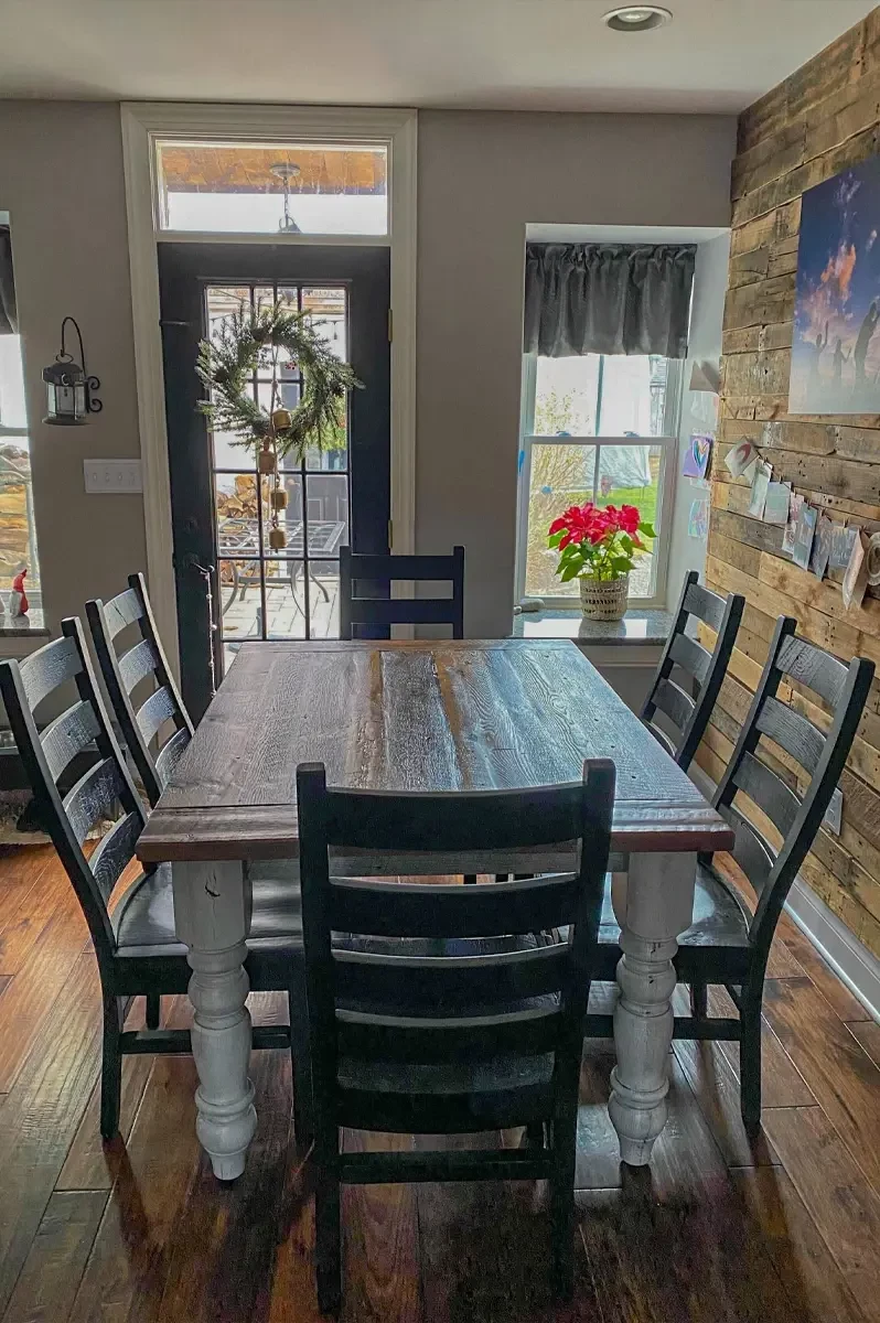 6 PErson Farmhouse Dining Table