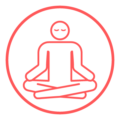 A person meditating in the lotus position