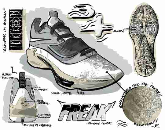 Nike Zoom Freak 3 Sketch