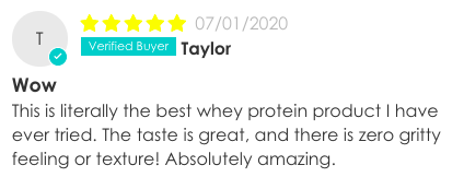 5-star review best whey protein zero gritty feeling
