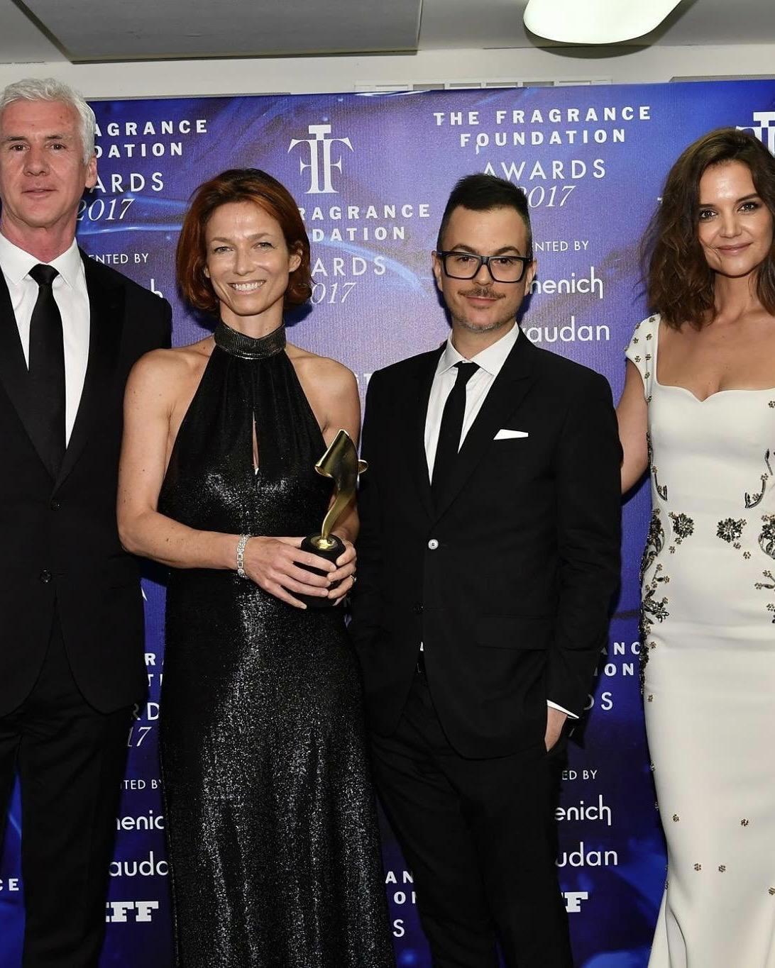 Katie Holmes Presenting Perfume Extraordinaire to Joseph Quartana, David Apel, and Emilie Coppermann