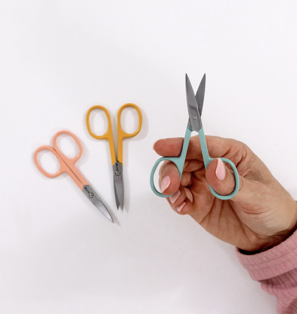 This image shows the round handled scissors - available for purchase from the Clever Poppy Shop.