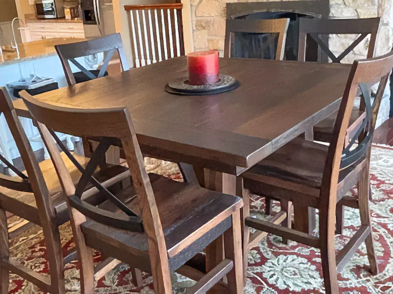 Reclaimed Wood Counter Height Table