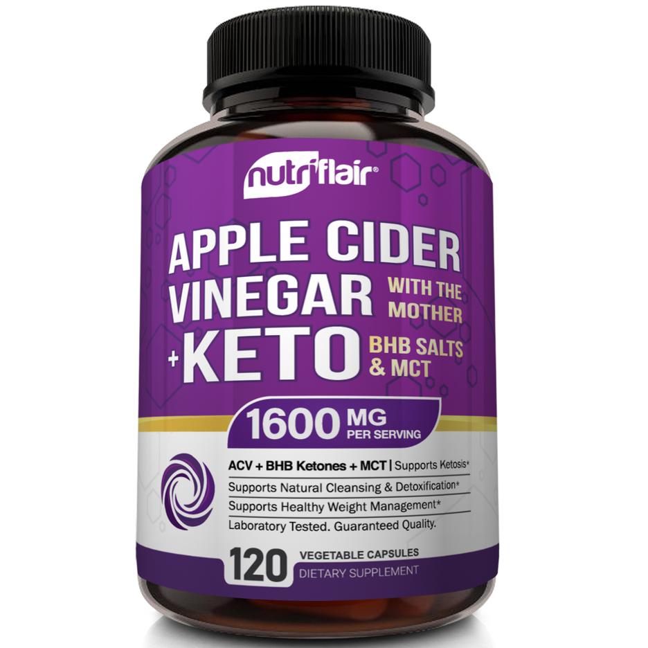 Apple Cider Vinegar plus Keto BHB Supplement From NutriFlair