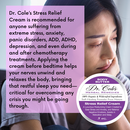 Dr. Cole's Stress Relief Cream for stress, anxiety, depression and after chemotherapy.