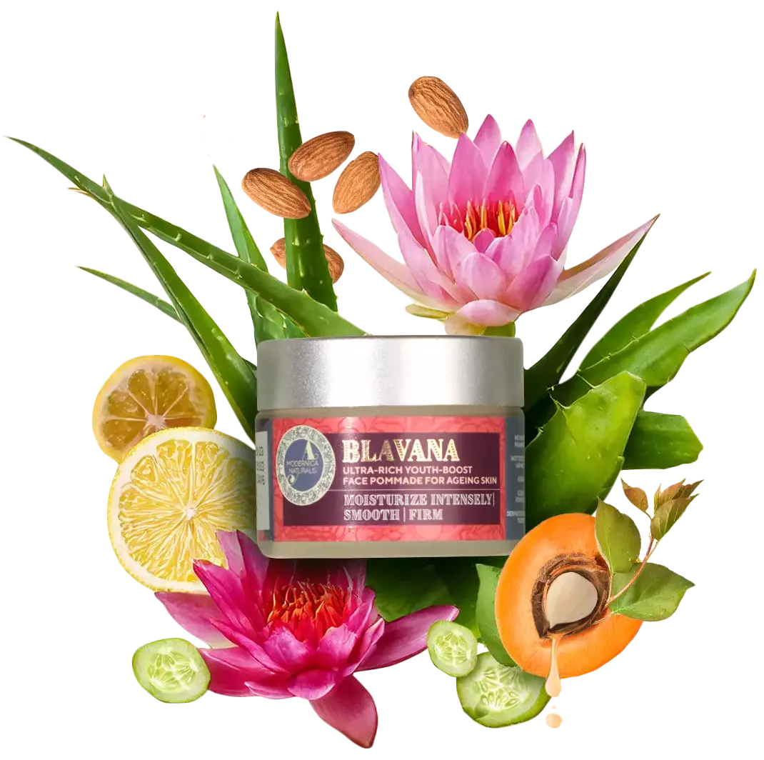 Blavana Ultra-Rich Youth-Boost Face Pommade with all its key ingredients