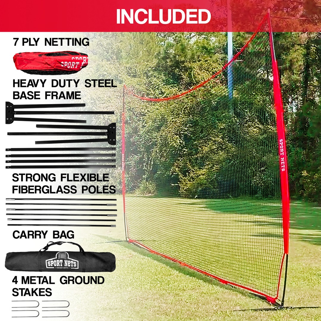 GoSports Portable Sports Barrier Net 12 X 9 Carry Bag Outdoor Backyard Game for sale online 