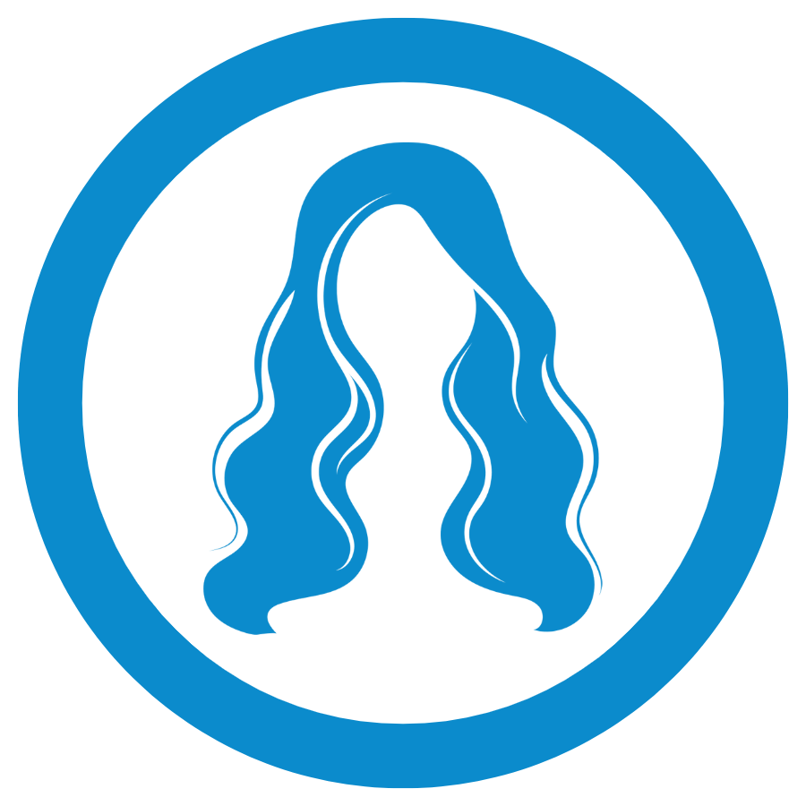 A woman's silhouette with long, beautiful hair.