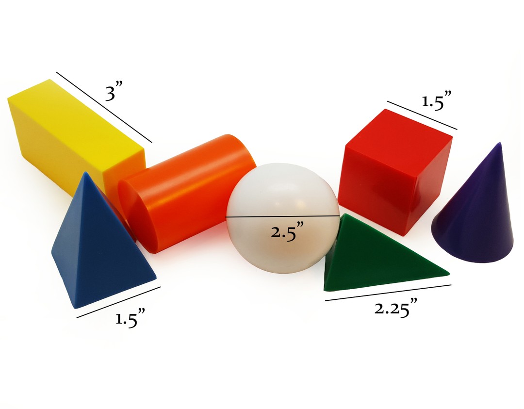 Details about   Mini Geosolids Maths 3D Shape Plastic Geometric Solids volume Montessori MP 