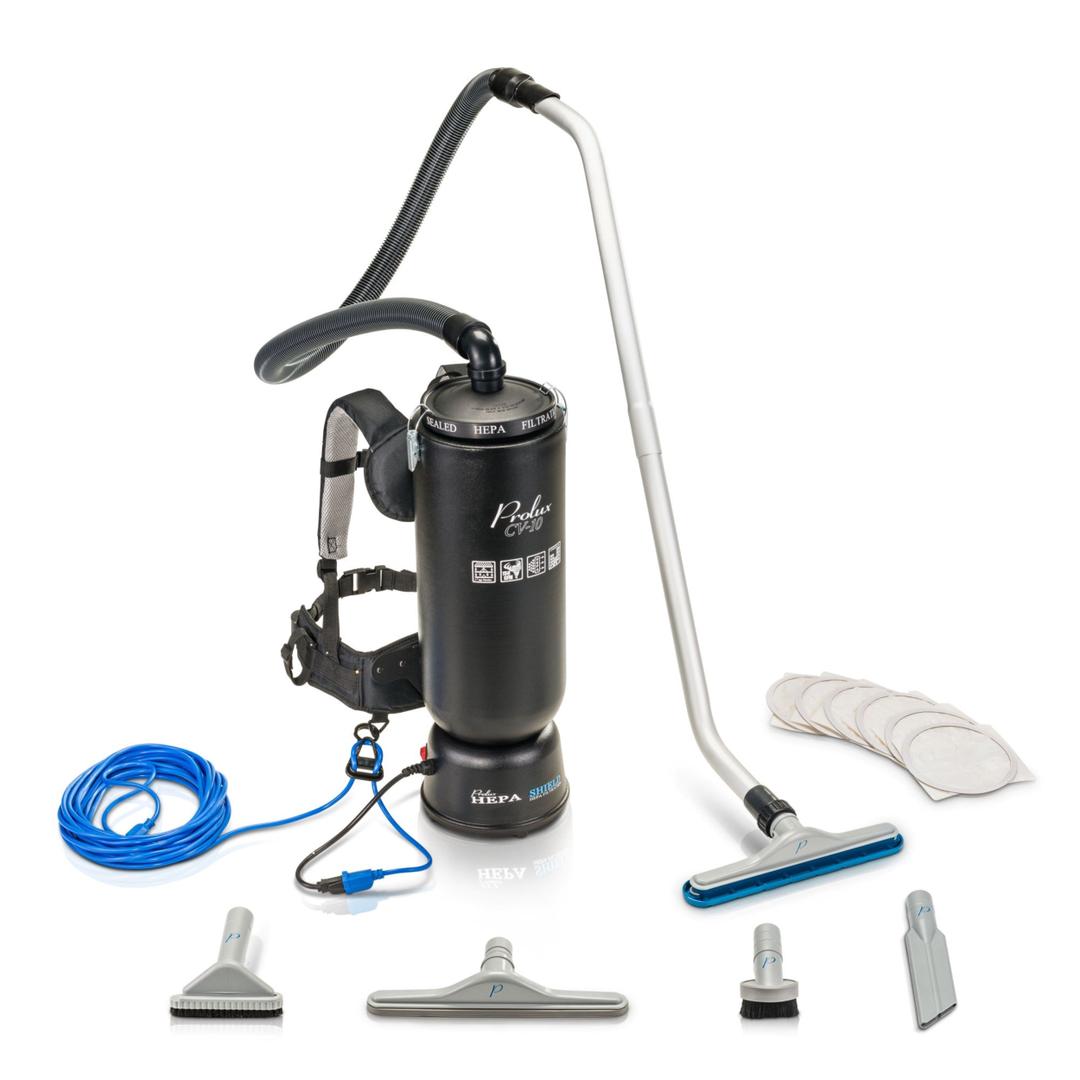 Powerful Lightweight Prolux PLC10 10qt Backpack Vacuum w/ 1 1/2" Tool Kit and 5 YR Warranty