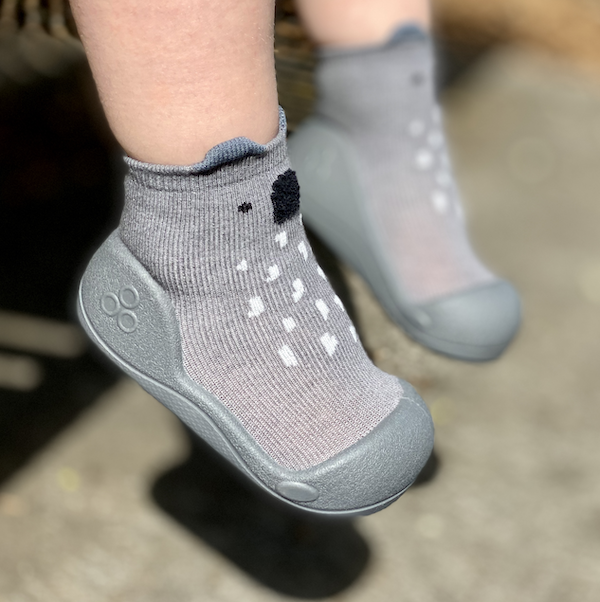 Attipas baby shoes in Endangered Koala Grey