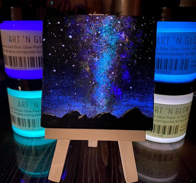 How to paint with glow in the dark acrylic paints Art 'N Glow