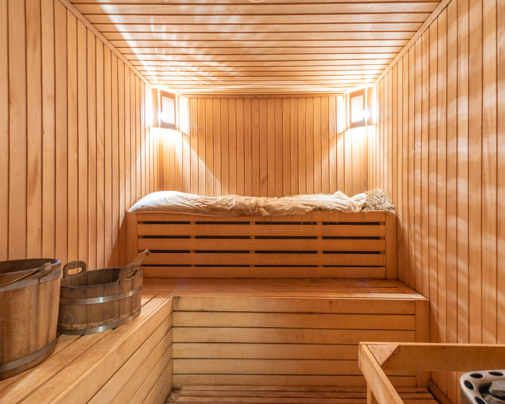 a full image inside a sauna