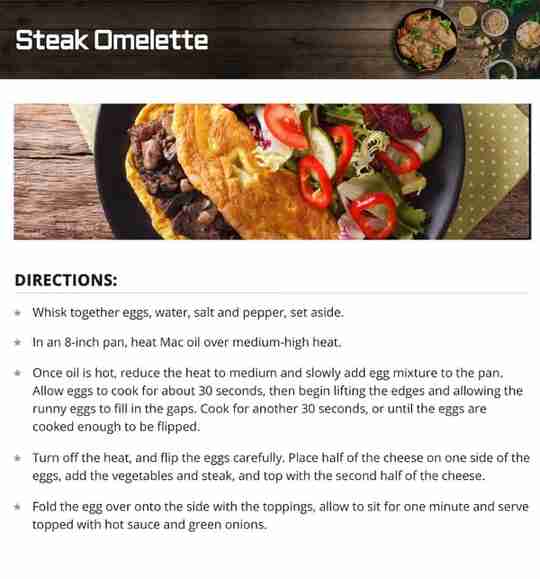 Steak Omelette Omelet Recipe Eggs Pepper