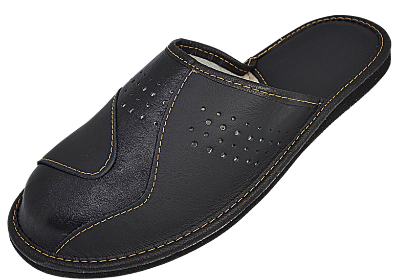 mens leather slippers size 15