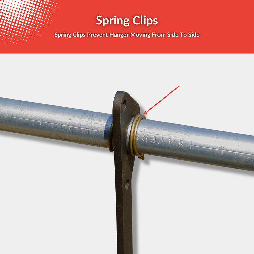 spring clip hanger keepers