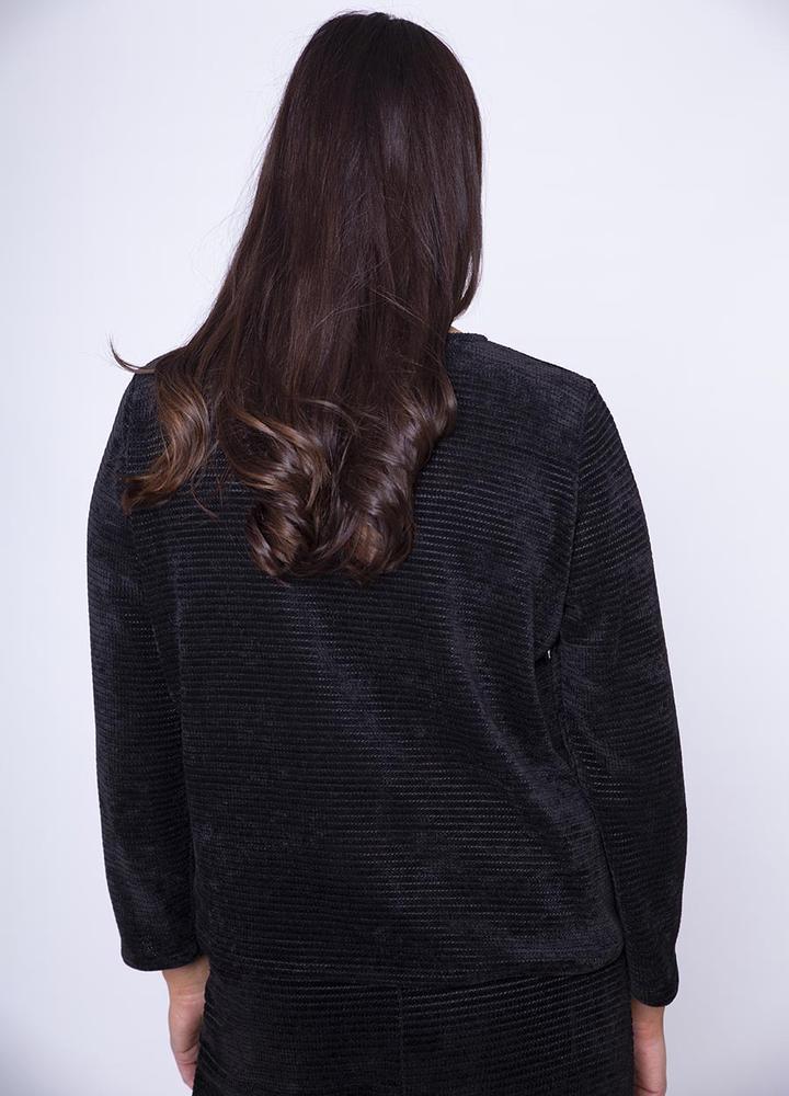 Velour Jacket in Black