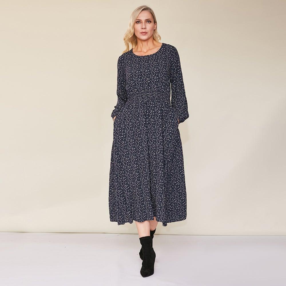 Rachel Dress (Navy)