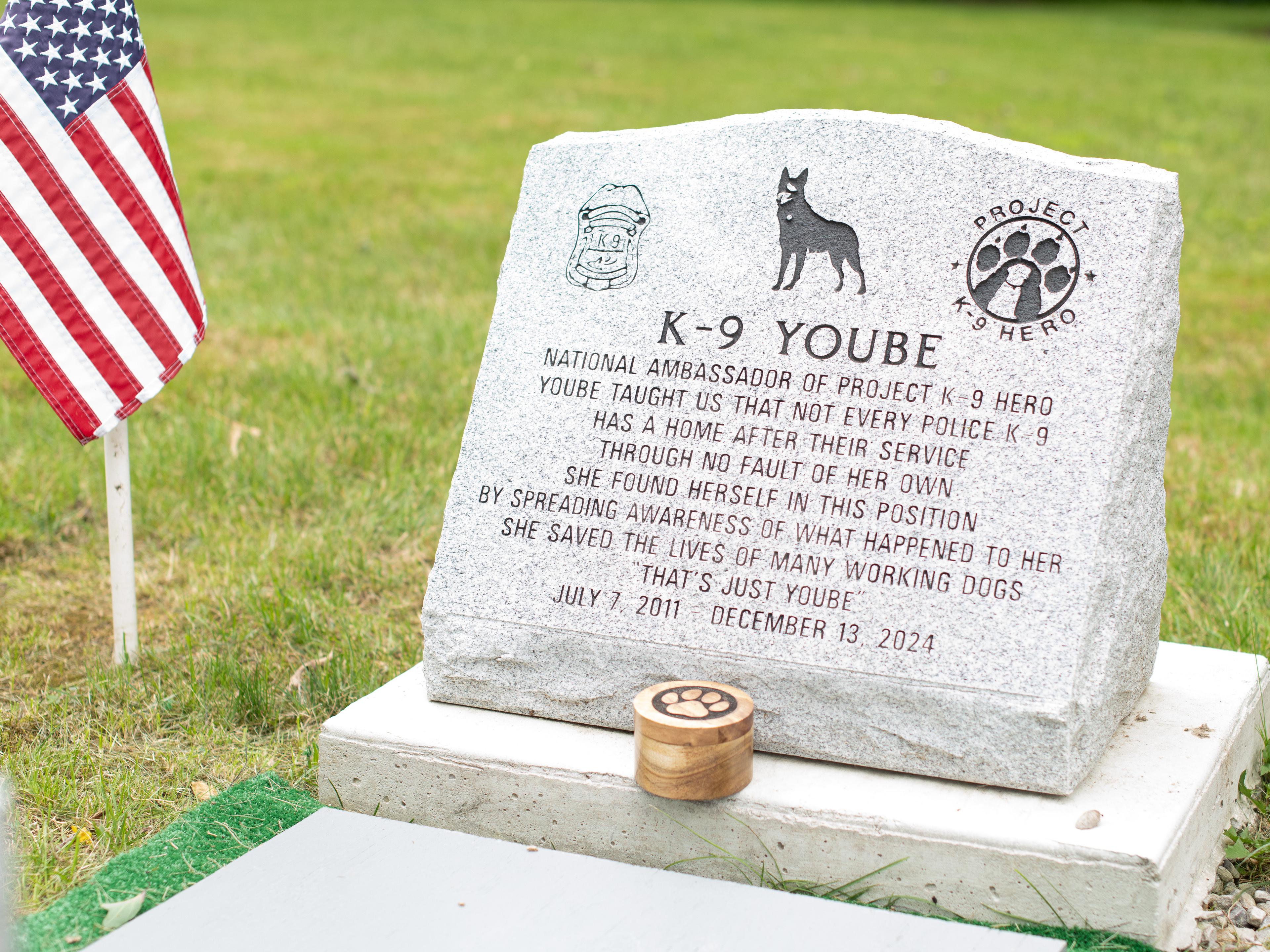 k-9 yoube headstone