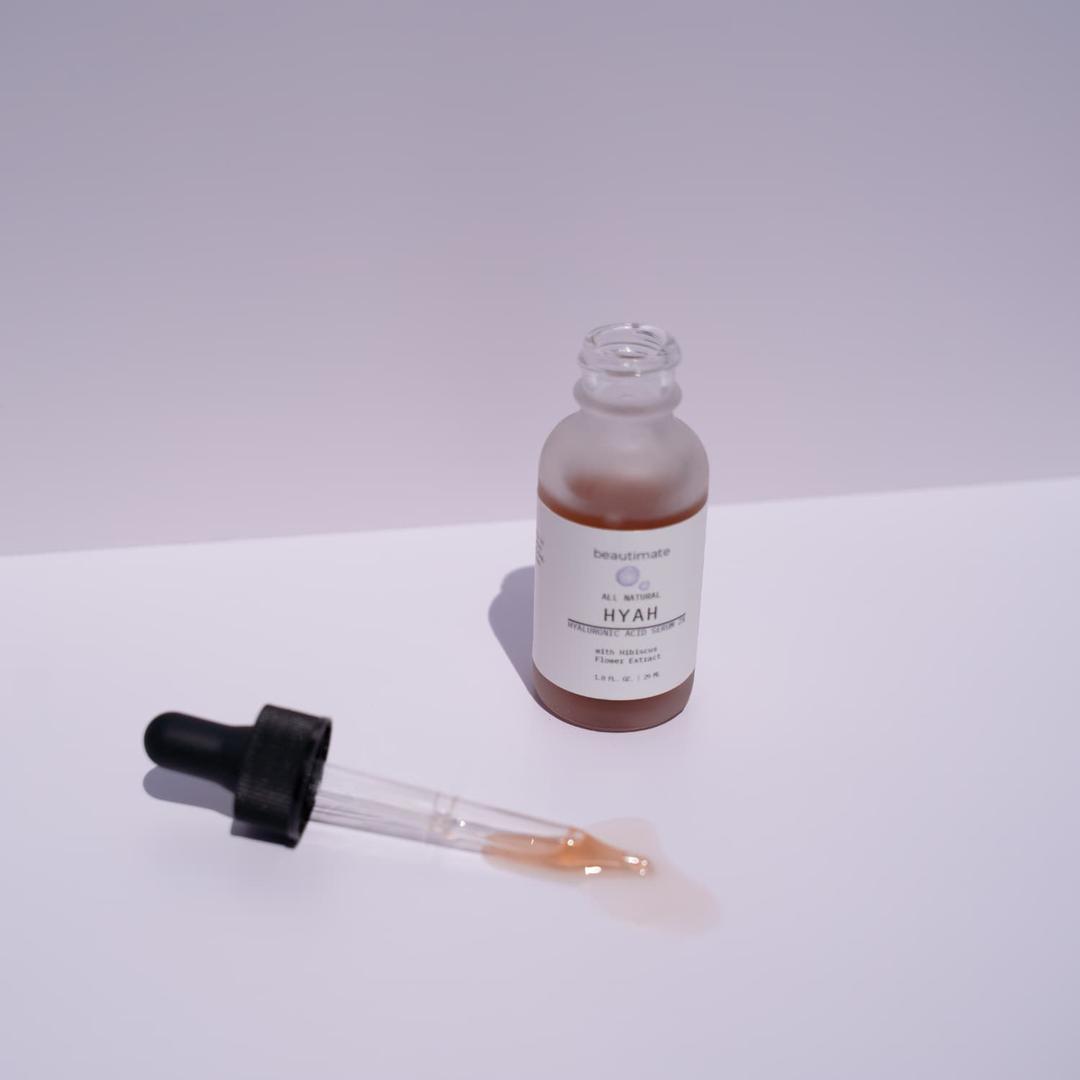 hyaluronic acid serum spilt showing consistency