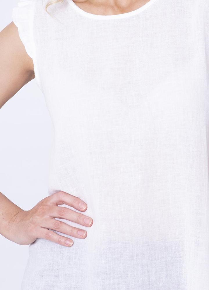 Side Tie Frill Top