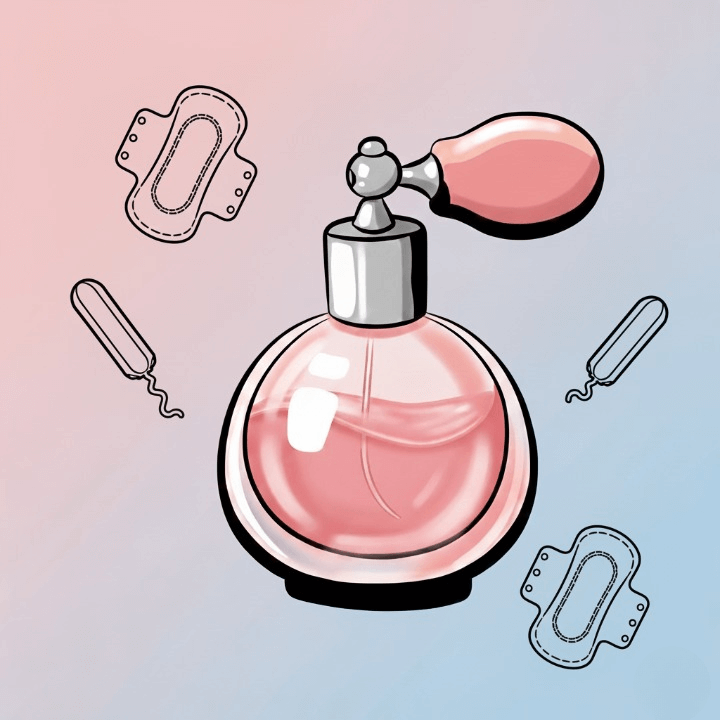 Parfums, colorants et adhésifs dans les tampons